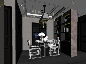 stylish family living room design 22 3D मॉडल