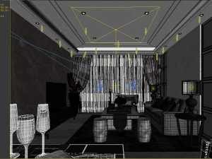 stylish family living room design 22 3D Model