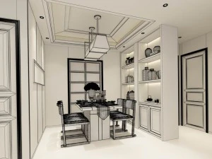 stylish family living room design 22 3D Model