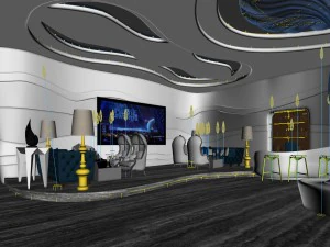 party bar ktv sauna design complete 15 3D Model