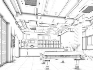 party bar ktv sauna design complete 16 3D Model