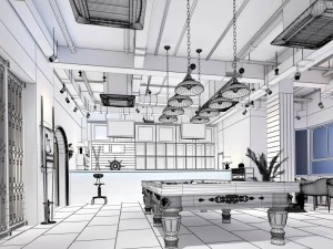 party bar ktv sauna design complete 16 3D Model