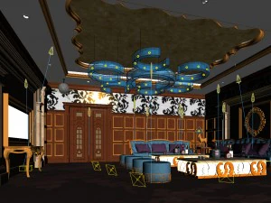 party bar ktv sauna design complete 17 3D Model
