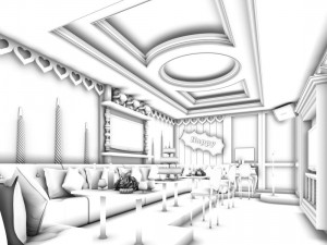 party bar ktv sauna design complete 22 Model 3D