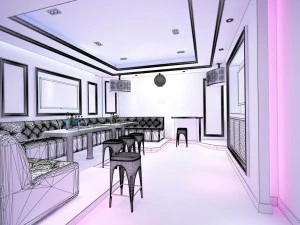 party bar ktv sauna design complete 23 3D Model