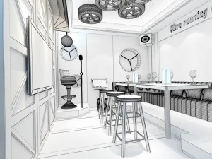 party bar ktv sauna design complete 33 3D Model