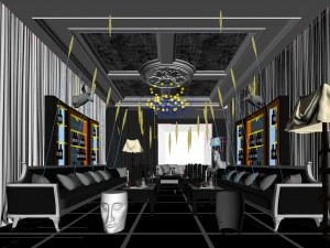 party bar ktv sauna design complete 34 3D Model