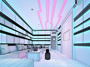 party bar ktv sauna design complete 35 3D Model