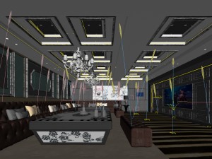 party bar ktv sauna design complete 40 Modello 3D