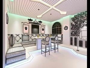 party bar ktv sauna design complete 48 3D Model