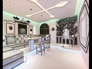 party bar ktv sauna design complete 48 3D Model