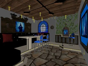 party bar ktv sauna design complete 48 3D Model