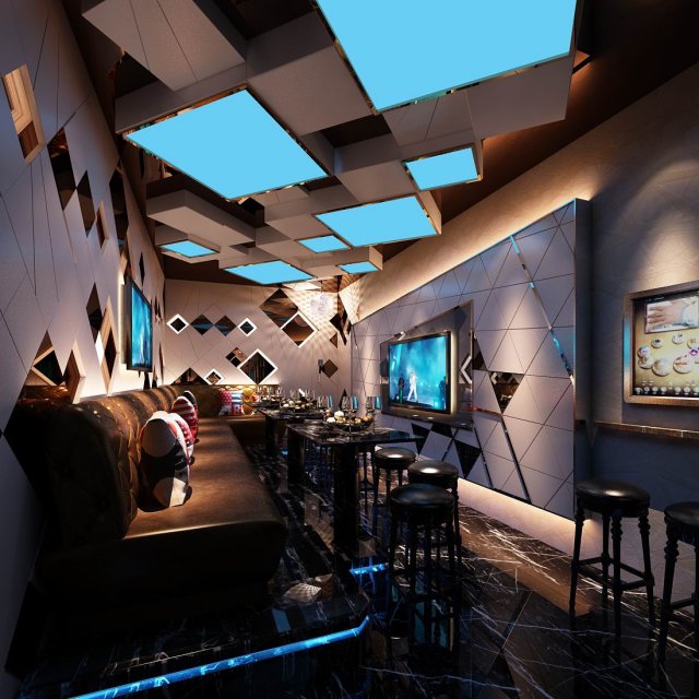 party bar ktv sauna design complete 64 3D Модель .c4d .max .obj .3ds .fbx .stl .blend 