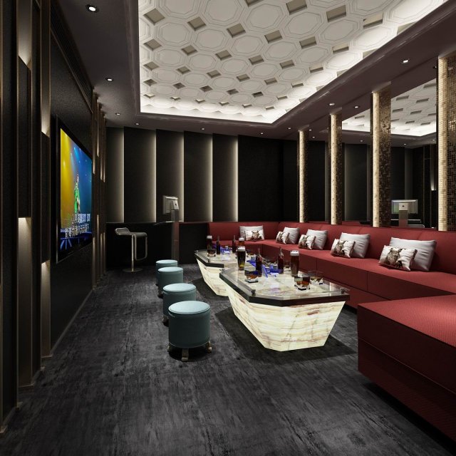 party bar ktv sauna design complete 66 Modelo 3D .c4d .max .obj .3ds .fbx .stl .blend 