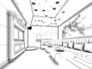 party bar ktv sauna design complete 68 3D Model