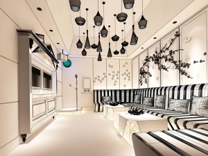 party bar ktv sauna design complete 68 3D 모델