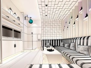 party bar ktv sauna design complete 70 Modelo 3D