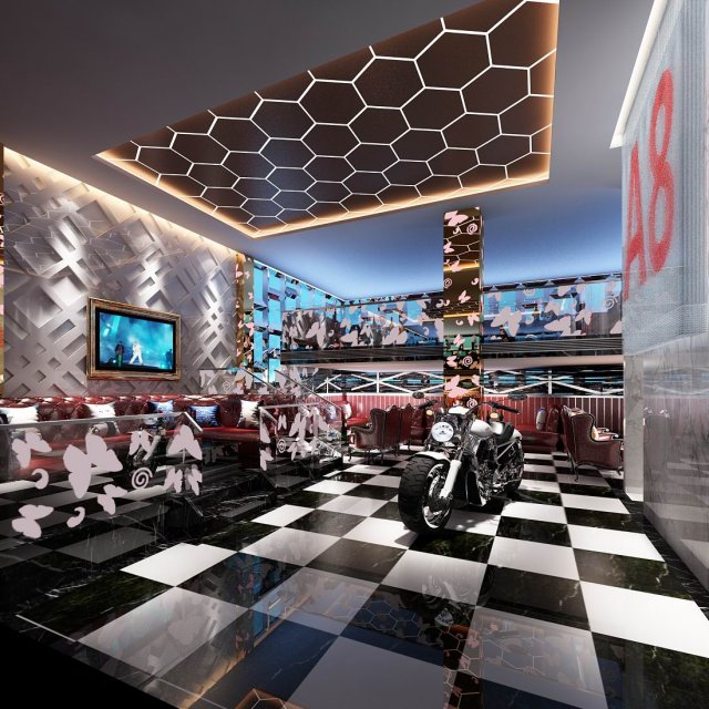 party bar ktv sauna design complete 72 3D मॉडल .c4d .max .obj .3ds .fbx .stl .blend 