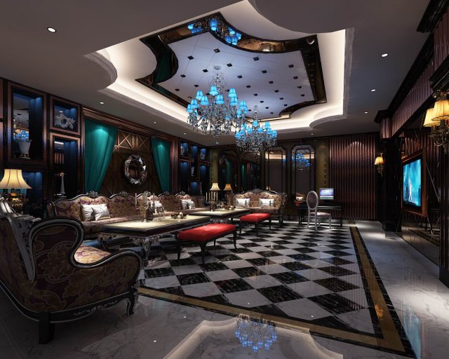 party bar ktv sauna design complete 80 3D Model .c4d .max .obj .3ds .fbx .stl .blend