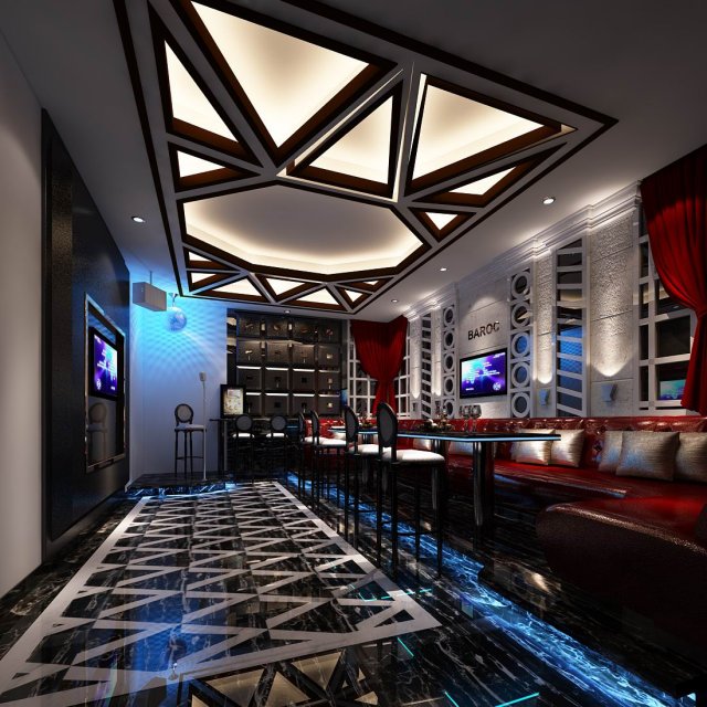 party bar ktv sauna design complete 83 Modelo 3D .c4d .max .obj .3ds .fbx .stl .blend 