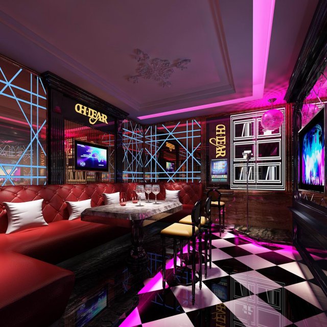 party bar ktv sauna design complete 86 3D Model .c4d .max .obj .3ds .fbx .stl .blend 