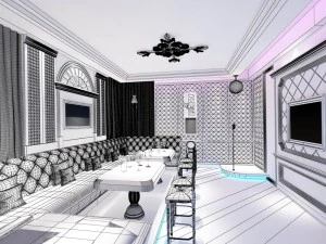 party bar ktv sauna design complete 87 3D Model