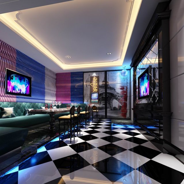 party bar ktv sauna design complete 88 3D मॉडल .c4d .max .obj .3ds .fbx .stl .blend 