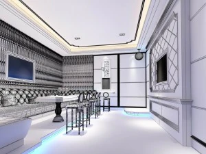 party bar ktv sauna design complete 88 3D Model
