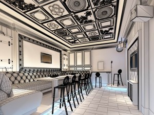 party bar ktv sauna design complete 104 Modello 3D