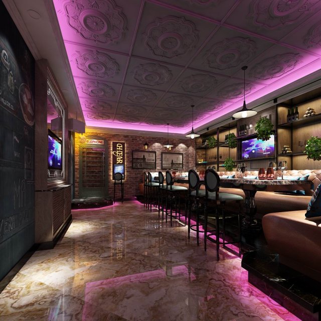 party bar ktv sauna design complete 106 Model 3D .c4d .max .obj .3ds .fbx .stl .blend 