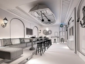 party bar ktv sauna design complete 110 3D Model