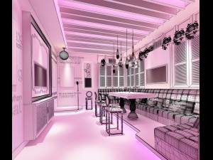 party bar ktv sauna design complete 116 Modello 3D