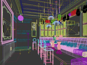 party bar ktv sauna design complete 116 Modello 3D