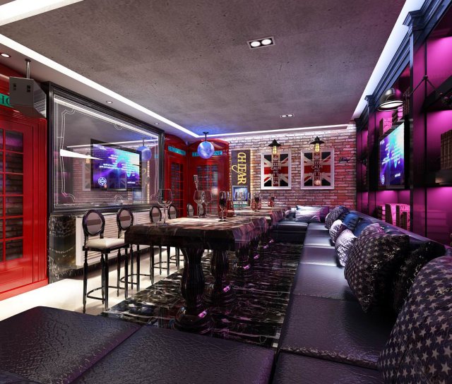 party bar ktv sauna design complete 117 3D Model .c4d .max .obj .3ds .fbx .stl .blend 