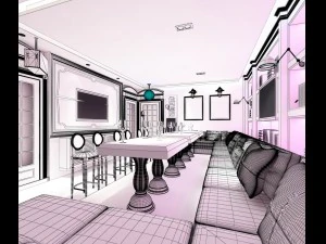 party bar ktv sauna design complete 117 3D Model