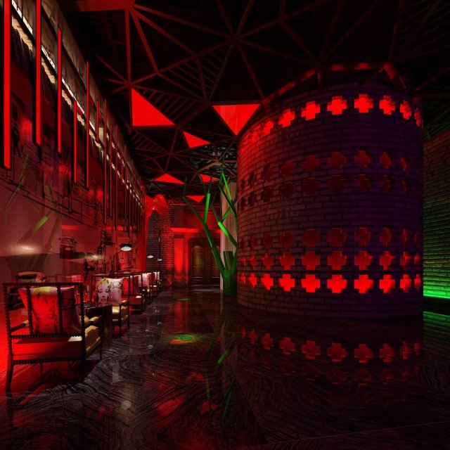 party bar ktv sauna design complete 124 3D Model .c4d .max .obj .3ds .fbx .stl .blend 