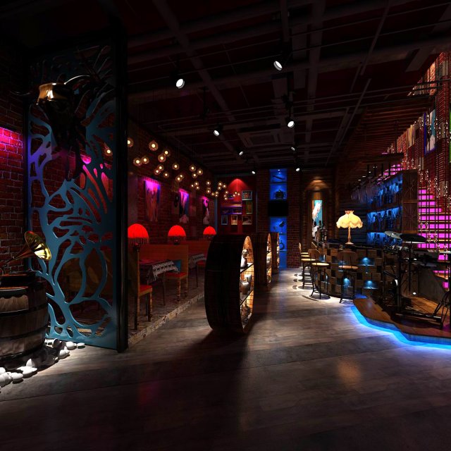 party bar ktv sauna design complete 126 3D Model .c4d .max .obj .3ds .fbx .stl .blend 