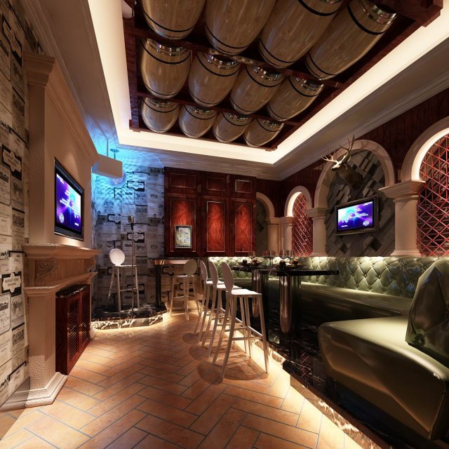 party bar ktv sauna design complete 131 Modèle 3D .c4d .max .obj .3ds .fbx .stl .blend 