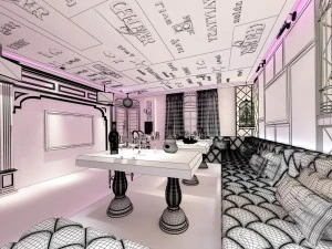 party bar ktv sauna design complete 143 3D Model