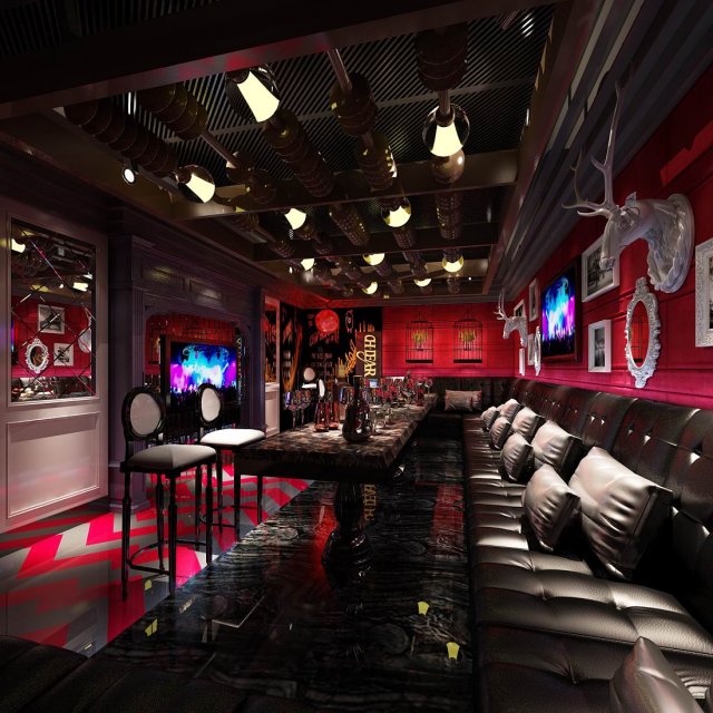 party bar ktv sauna design complete 144 3D Модель .c4d .max .obj .3ds .fbx .stl .blend 