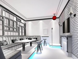 party bar ktv sauna design complete 146 3D Model