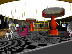 party bar ktv sauna design complete 159 3D Model