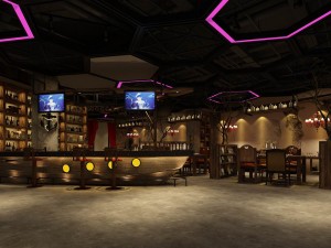 party bar ktv sauna design complete 177 Modello 3D
