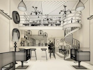 party bar ktv sauna design complete 178 3D Model