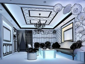 party bar ktv sauna design complete-03 3D Model