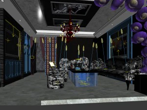 party bar ktv sauna design complete-03 3D Model