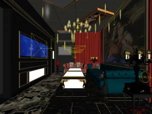 party bar ktv sauna design complete-09 3D Model