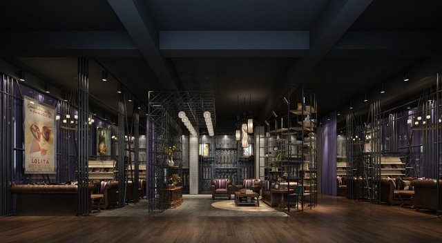 private club bar Modelo 3D .c4d .max .obj .3ds .fbx .stl .blend 