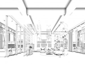 private club bar Modelo 3D