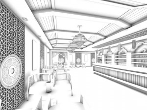 private club space design complete 01 Modello 3D